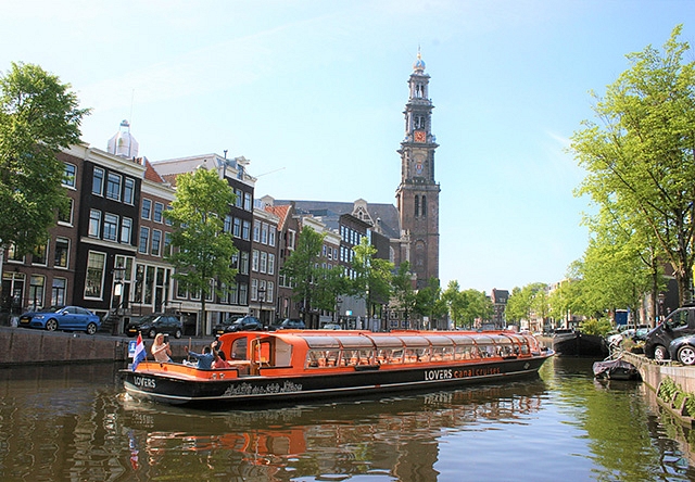 1 hour canal cruise in Amsterdam preview image at the Westerkerk