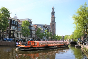 1 hour canal cruise in Amsterdam preview image at the Westerkerk