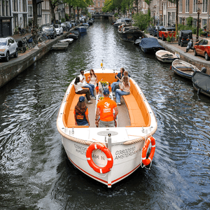 Lovely Cruises Open Boat from above with people preview