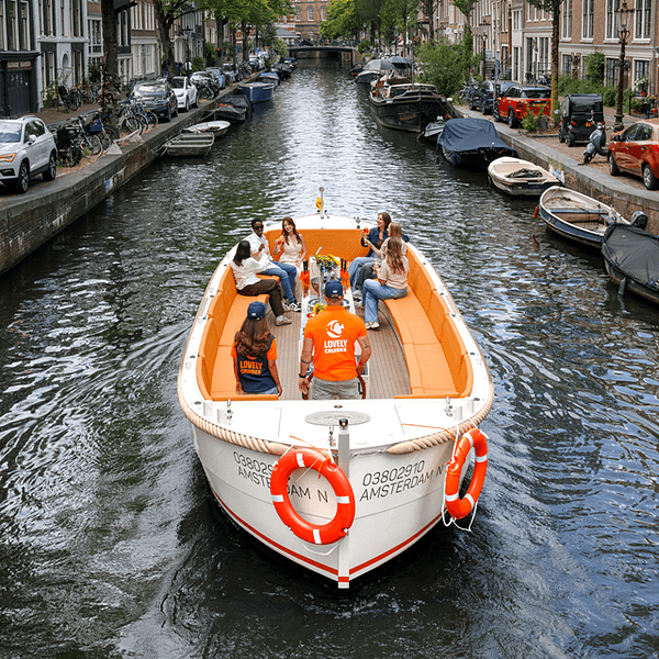 Lovely Cruises Open Boat from above with people preview