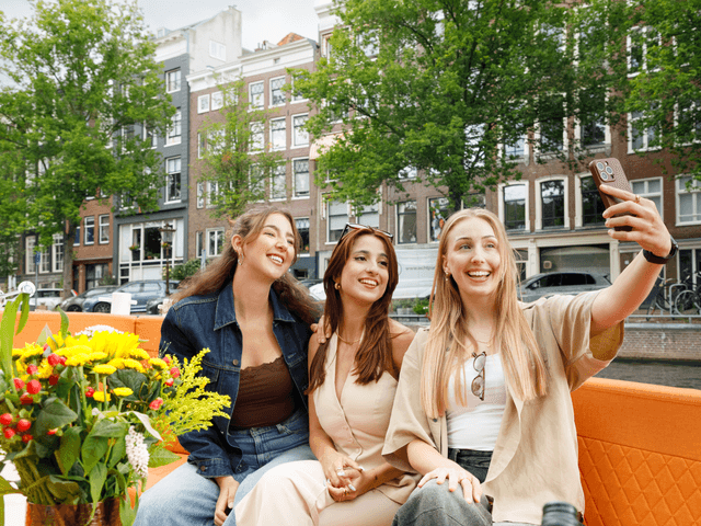 Lovely Cruises private boat rental girls taking a selfie